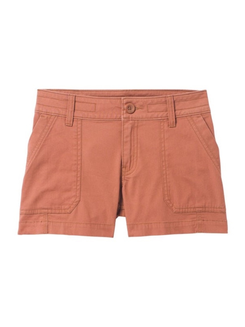 PRANA ELLE 5" SHORTS WOMENS in Rust size  6|28 Outdoor Utility Hiking Shorts